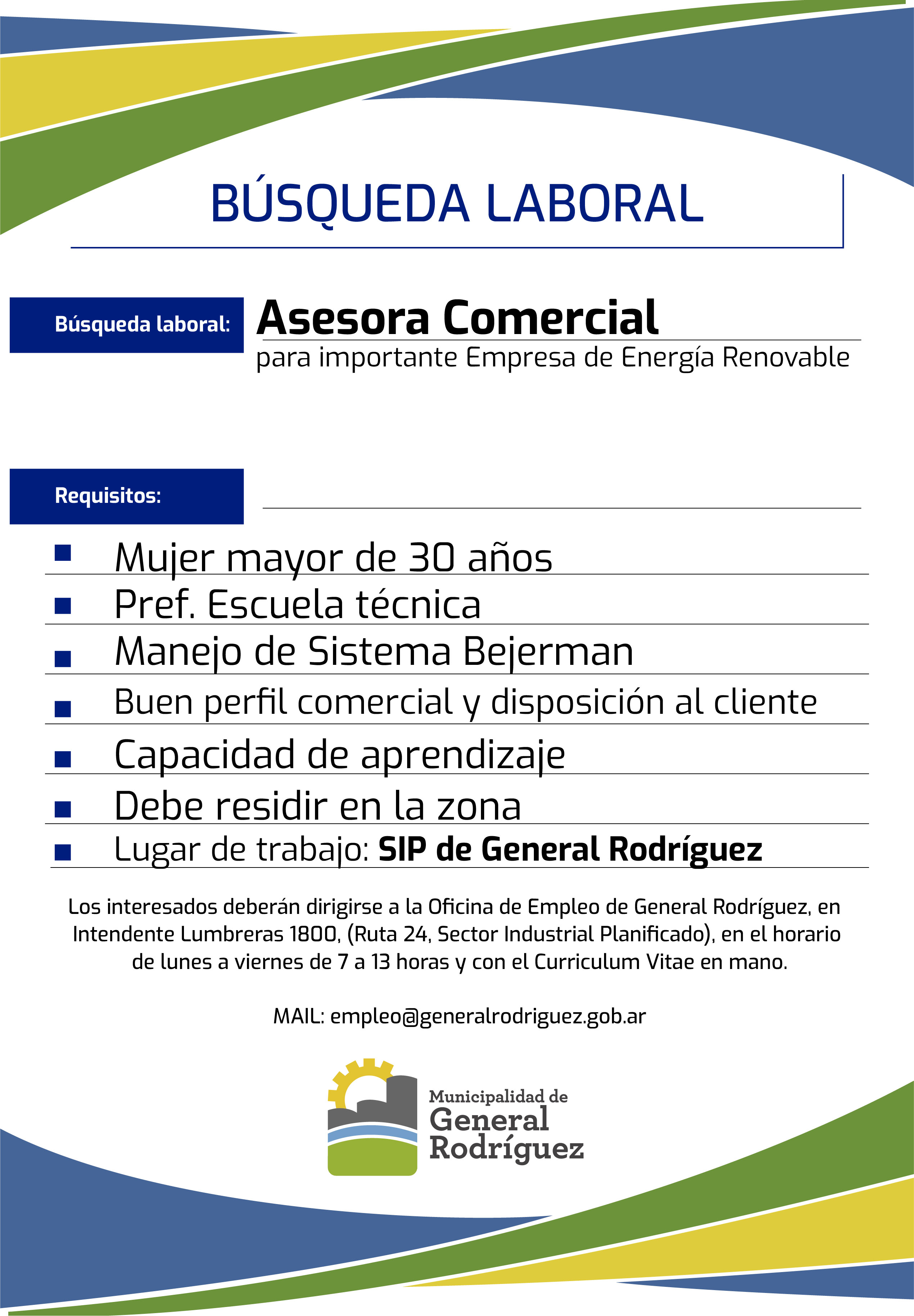 Nueva laboral en el – Noticias | Municipalidad de General Rodríguez