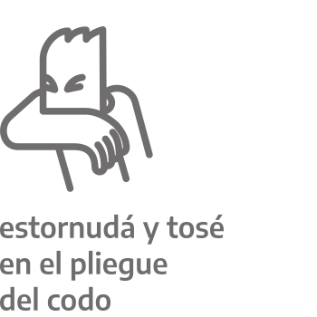 Estornudá, y tosé en el pliegue del codo.