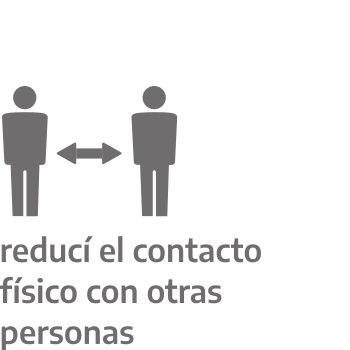 Reducí el contacto físico con otras personas.