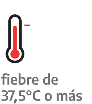 Fiebre de 37,5 centígrados o más.